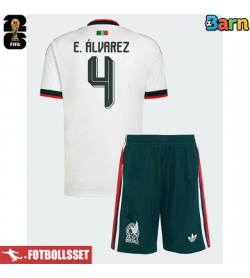 Mexiko Edson Alvarez #4 Bortatröja Barn VM 2026 Kortärmad (+ Korta byxor)